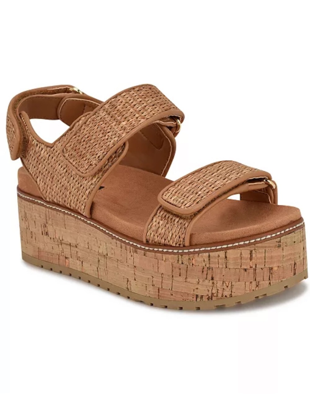 Nine West Heavin Woven Platform Wedge Sandals